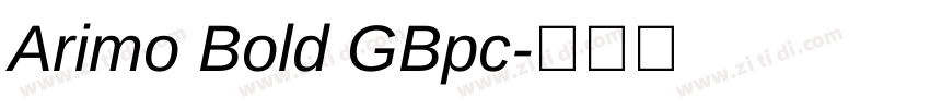 Arimo Bold GBpc字体转换